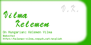 vilma kelemen business card